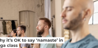 Many yoga classes end with the instructor explaining ‘namaste’ as ‘the divine in me bows to the divine in you.’ Luis Alvarez/DigitalVision via Getty Images